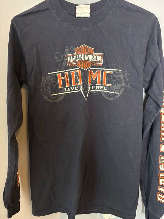 Hanes Tops - Harley‑Davidson HDMC Live Free Long‑Sleeve Black T‑Shirt Women’s Size S
